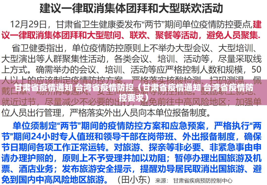 甘肃省疫情通知 台湾省疫情防控（甘肃省疫情通知 台湾省疫情防控要求）