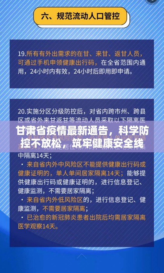 甘肃省疫情最新通告，科学防控不放松，筑牢健康安全线