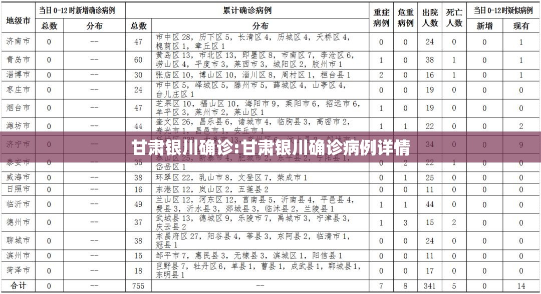 甘肃银川确诊:甘肃银川确诊病例详情