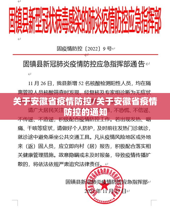关于安徽省疫情防控/关于安徽省疫情防控的通知