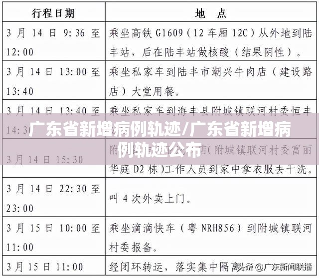 广东省新增病例轨迹/广东省新增病例轨迹公布