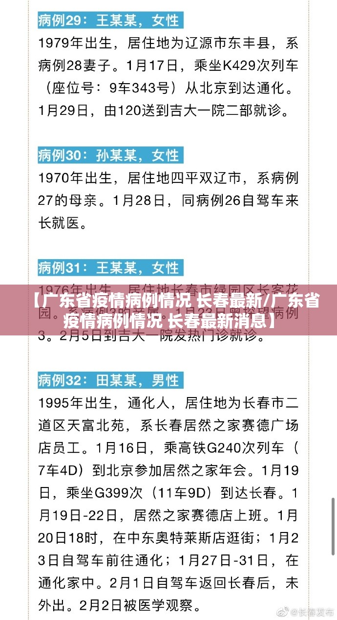 【广东省疫情病例情况 长春最新/广东省疫情病例情况 长春最新消息】