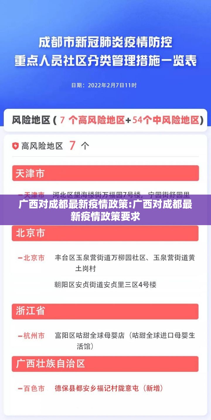 广西对成都最新疫情政策:广西对成都最新疫情政策要求