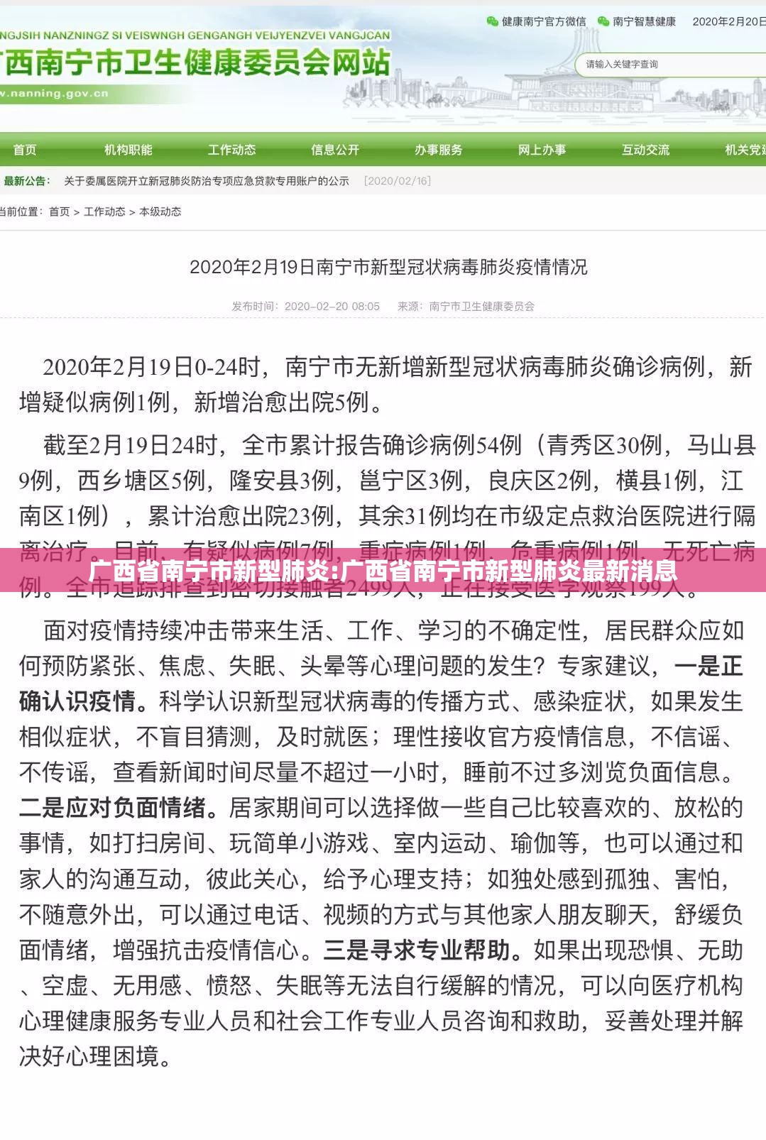 广西省南宁市新型肺炎:广西省南宁市新型肺炎最新消息