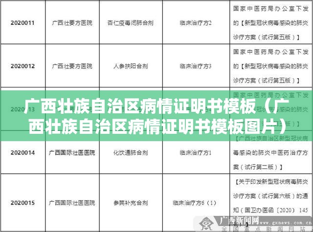 广西壮族自治区病情证明书模板（广西壮族自治区病情证明书模板图片）
