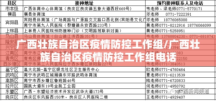 广西壮族自治区疫情防控工作组/广西壮族自治区疫情防控工作组电话