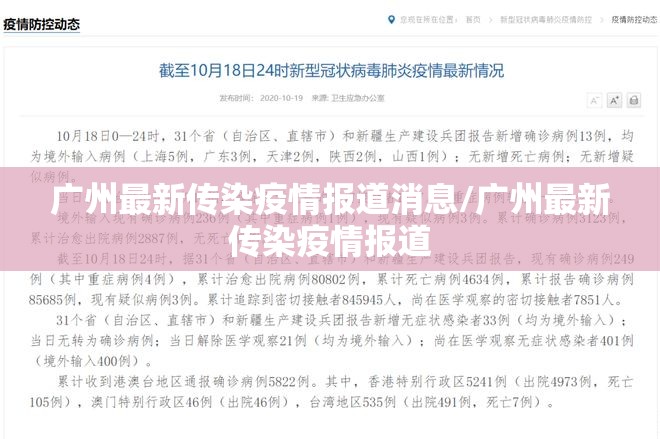 广州最新传染疫情报道消息/广州最新传染疫情报道