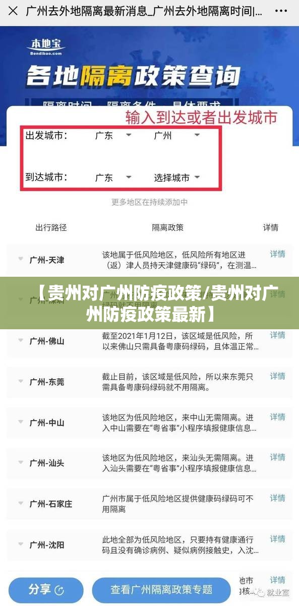 【贵州对广州防疫政策/贵州对广州防疫政策最新】