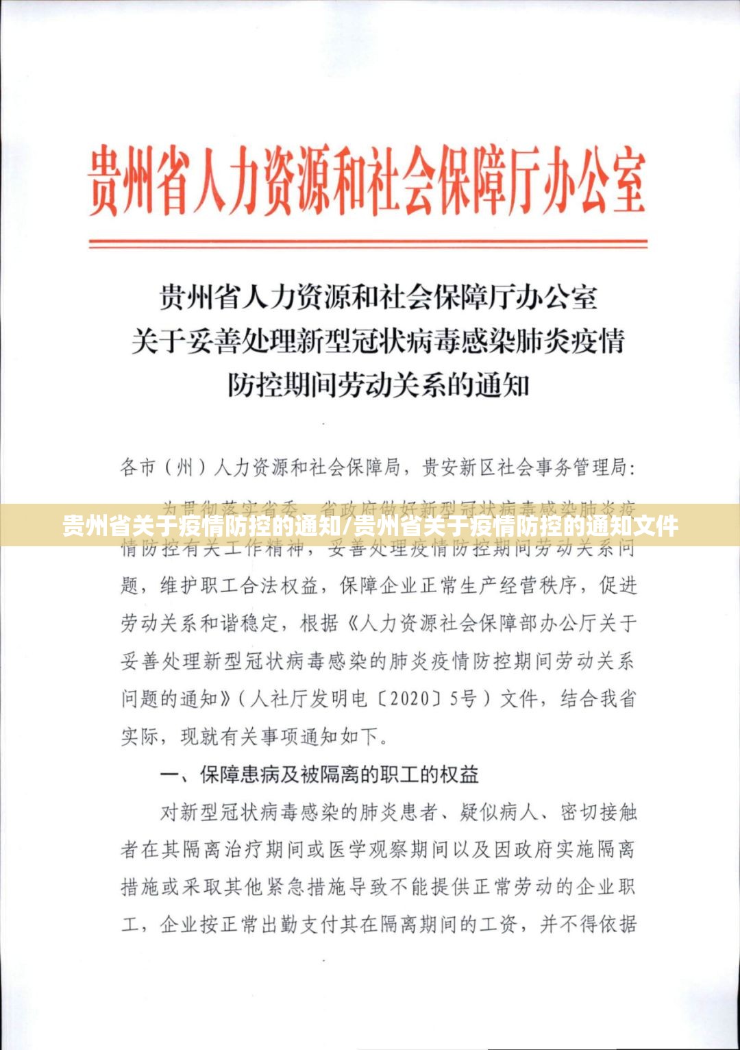 贵州省关于疫情防控的通知/贵州省关于疫情防控的通知文件