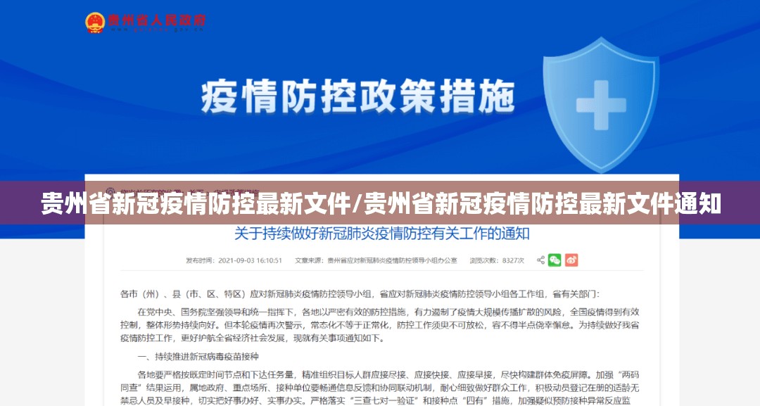 贵州省新冠疫情防控最新文件/贵州省新冠疫情防控最新文件通知