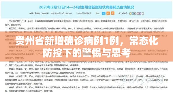 贵州省新增确诊病例1例，常态化防控下的警惕与思考