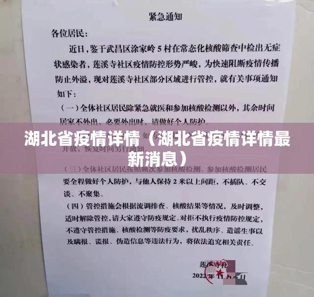 湖北省疫情详情（湖北省疫情详情最新消息）