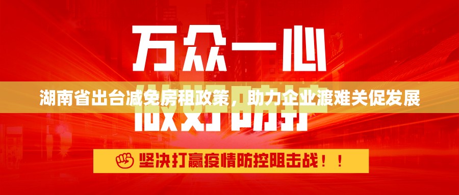 湖南省出台减免房租政策，助力企业渡难关促发展