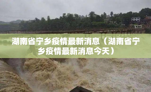 湖南省宁乡疫情最新消息（湖南省宁乡疫情最新消息今天）