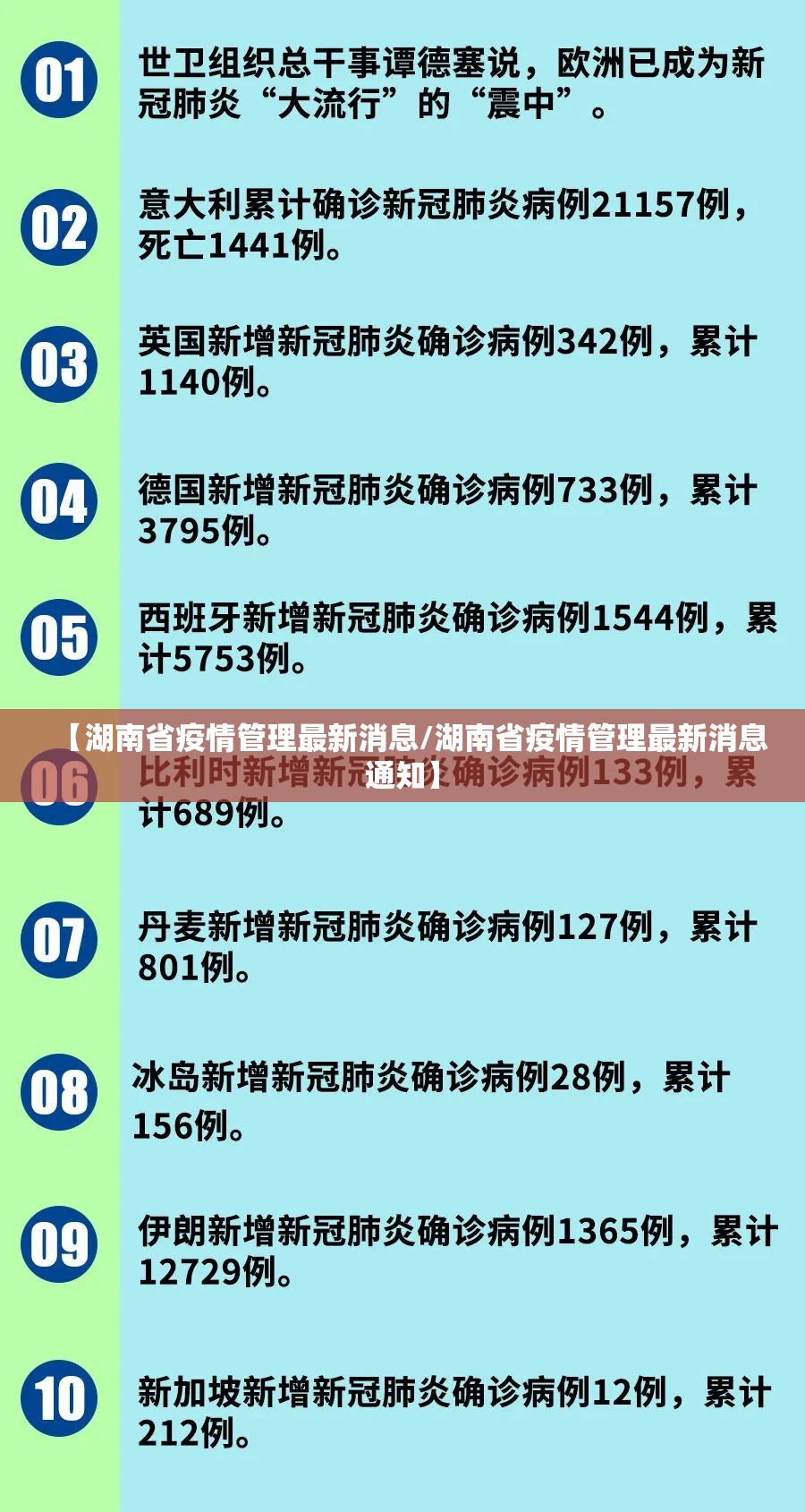 【湖南省疫情管理最新消息/湖南省疫情管理最新消息通知】