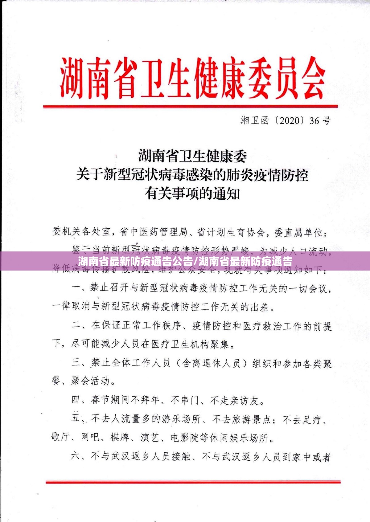 湖南省最新防疫通告公告/湖南省最新防疫通告