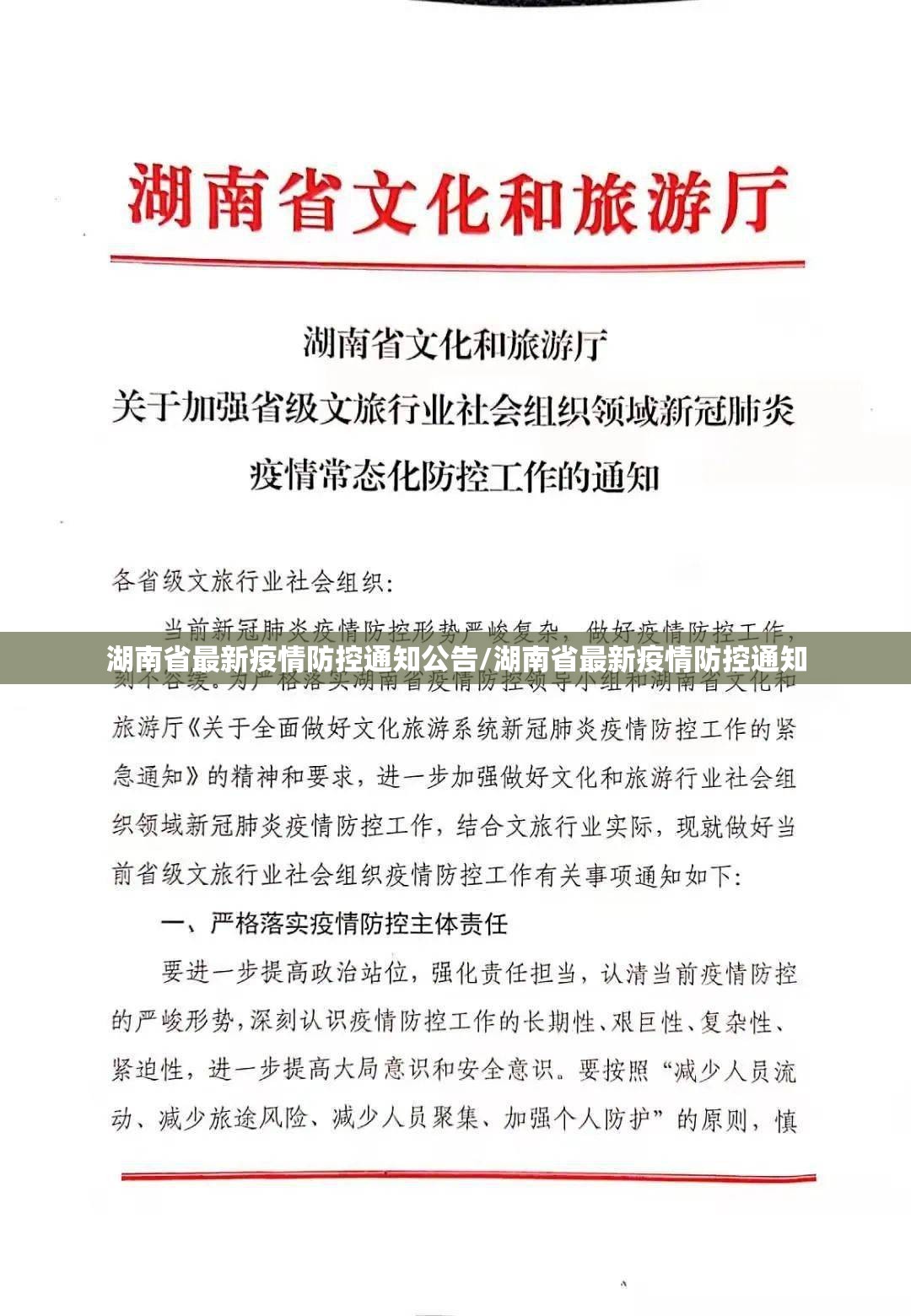 湖南省最新疫情防控通知公告/湖南省最新疫情防控通知
