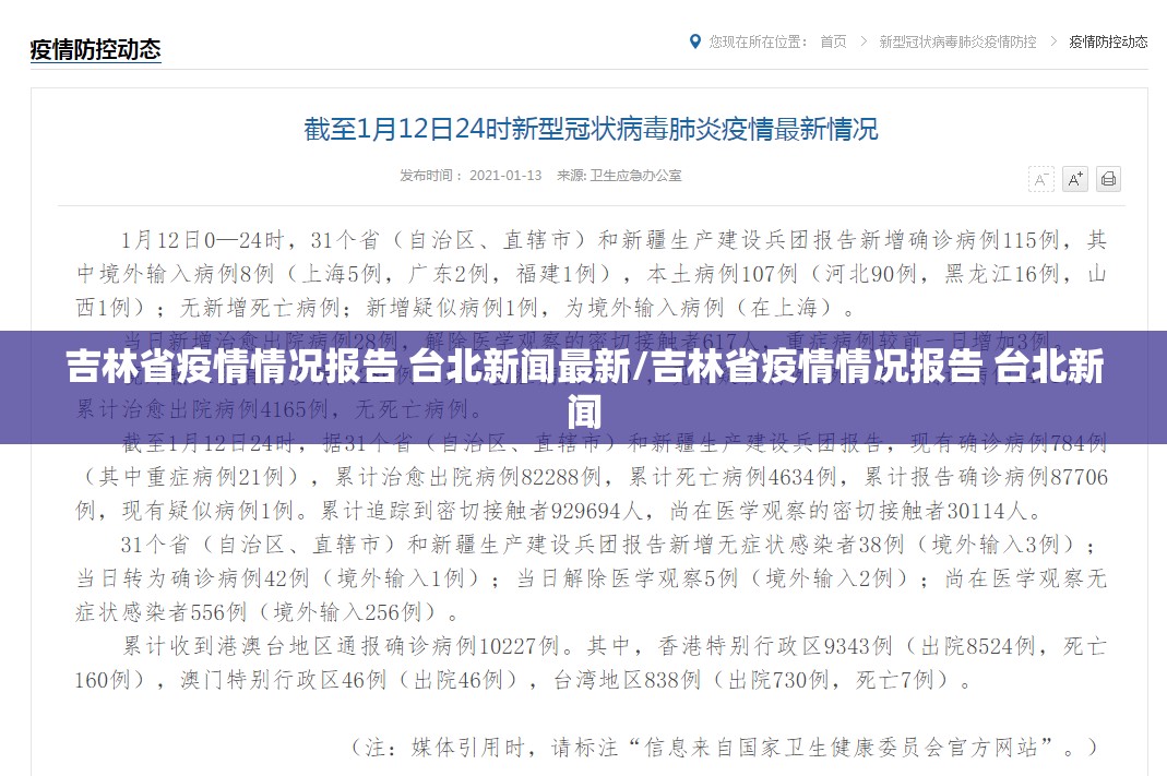 吉林省疫情情况报告 台北新闻最新/吉林省疫情情况报告 台北新闻