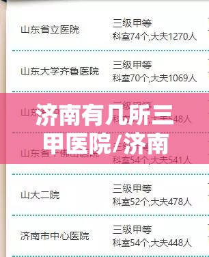 济南有几所三甲医院/济南有几所三甲医院?