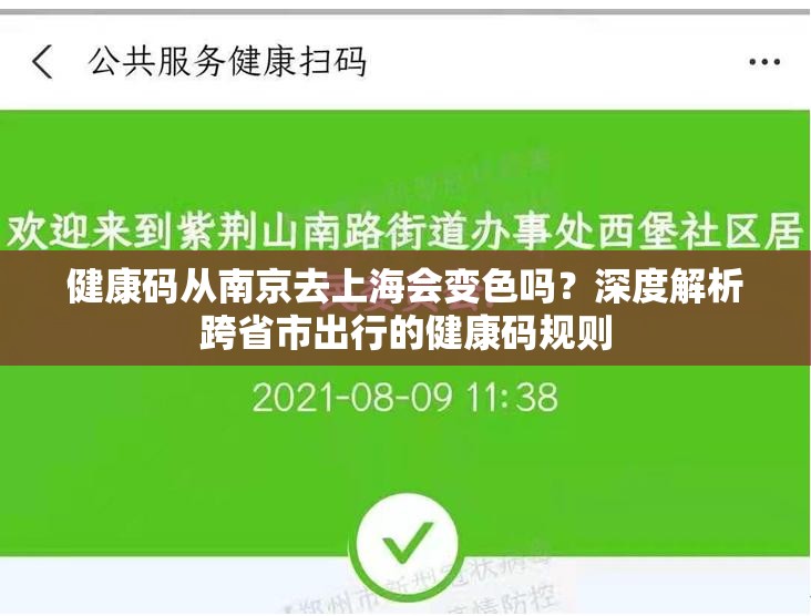健康码从南京去上海会变色吗？深度解析跨省市出行的健康码规则