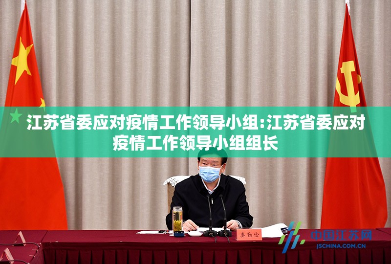 江苏省委应对疫情工作领导小组:江苏省委应对疫情工作领导小组组长