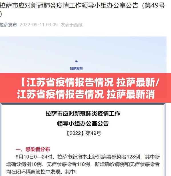 【江苏省疫情报告情况 拉萨最新/江苏省疫情报告情况 拉萨最新消息】