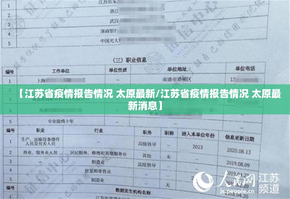 【江苏省疫情报告情况 太原最新/江苏省疫情报告情况 太原最新消息】