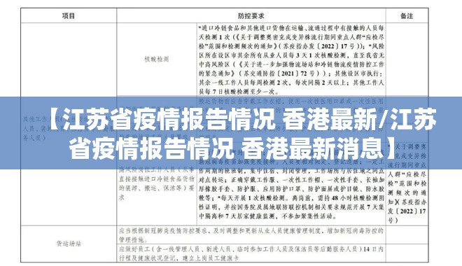 【江苏省疫情报告情况 香港最新/江苏省疫情报告情况 香港最新消息】