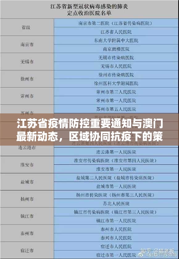 江苏省疫情防控重要通知与澳门最新动态，区域协同抗疫下的策略与启示