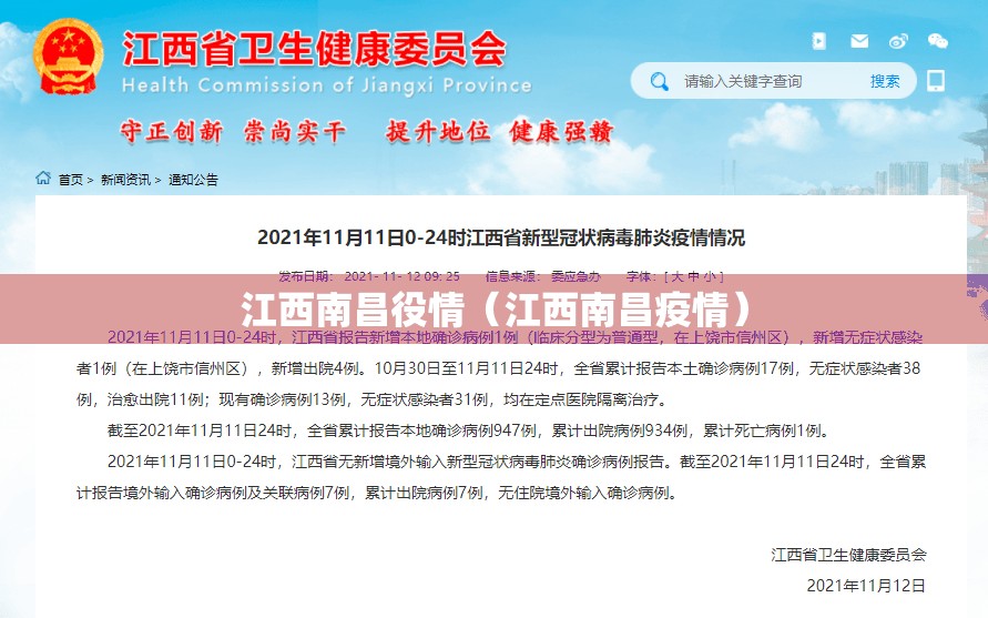 江西南昌役情（江西南昌疫情）