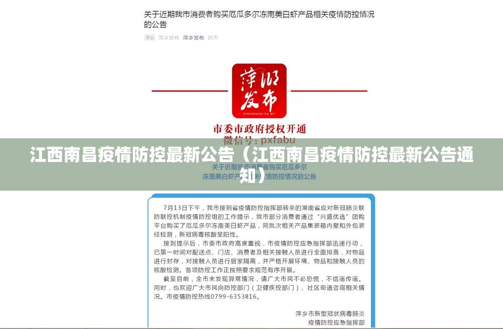 江西南昌疫情防控最新公告（江西南昌疫情防控最新公告通知）