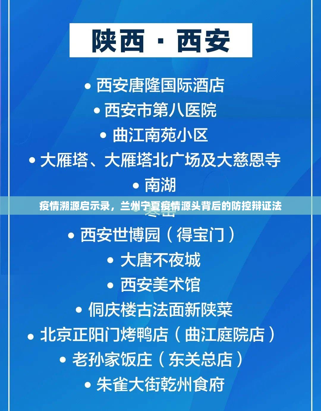 疫情溯源启示录，兰州宁夏疫情源头背后的防控辩证法