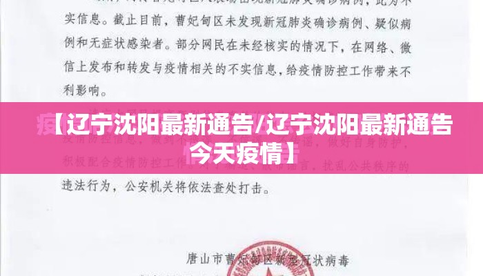 【辽宁沈阳最新通告/辽宁沈阳最新通告今天疫情】