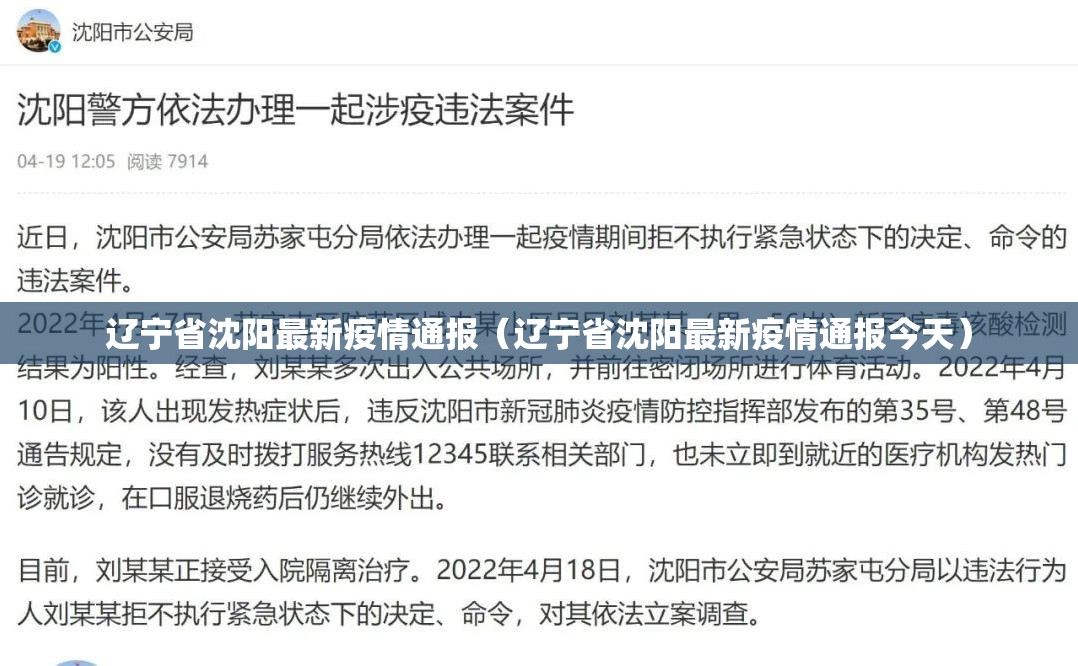 辽宁省沈阳最新疫情通报（辽宁省沈阳最新疫情通报今天）