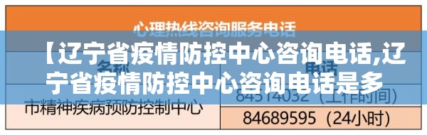 【辽宁省疫情防控中心咨询电话,辽宁省疫情防控中心咨询电话是多少】