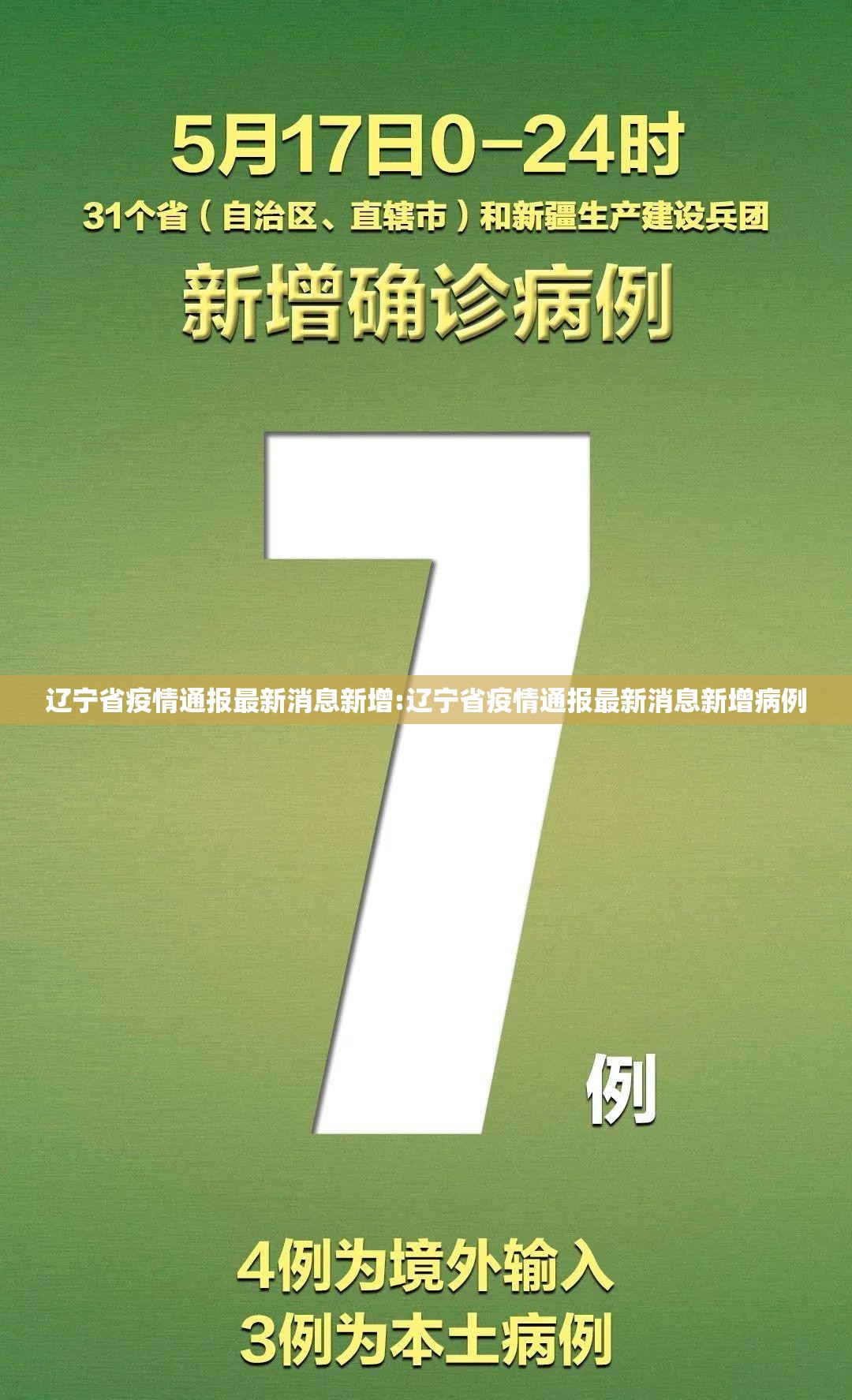 辽宁省疫情通报最新消息新增:辽宁省疫情通报最新消息新增病例