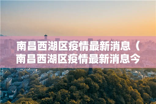 南昌西湖区疫情最新消息（南昌西湖区疫情最新消息今天）