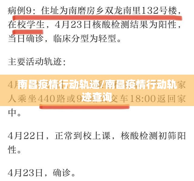 南昌疫情行动轨迹/南昌疫情行动轨迹查询