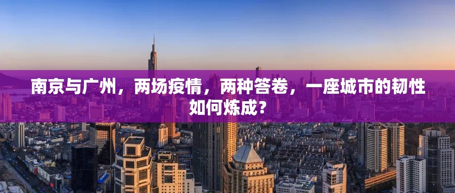 南京与广州，两场疫情，两种答卷，一座城市的韧性如何炼成？