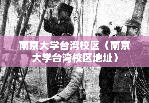 南京大学台湾校区（南京大学台湾校区地址）