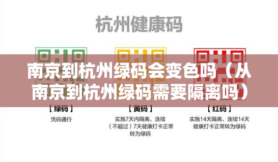 南京到杭州绿码会变色吗（从南京到杭州绿码需要隔离吗）