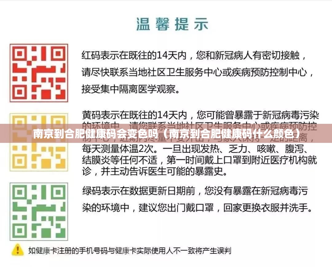 南京到合肥健康码会变色吗（南京到合肥健康码什么颜色）