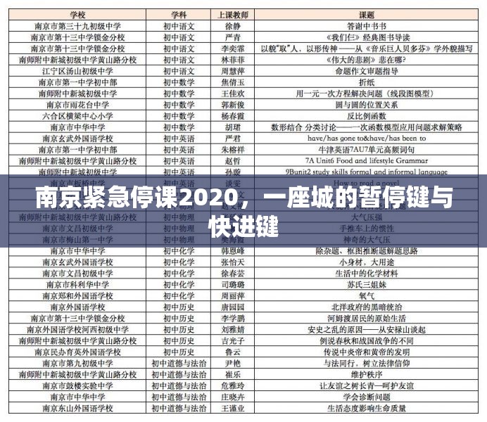 南京紧急停课2020，一座城的暂停键与快进键