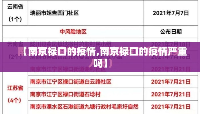 【南京禄口的疫情,南京禄口的疫情严重吗】
