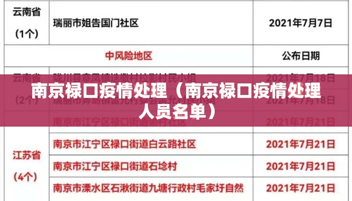 南京禄口疫情处理（南京禄口疫情处理人员名单）