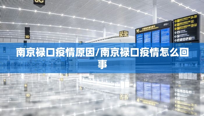 南京禄口疫情原因/南京禄口疫情怎么回事