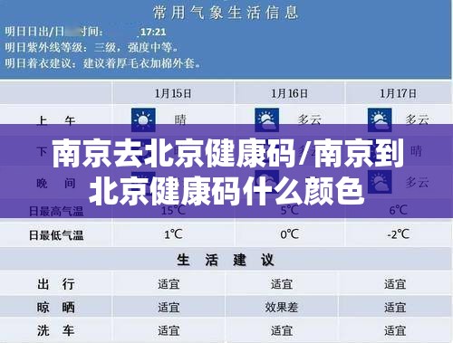 南京去北京健康码/南京到北京健康码什么颜色