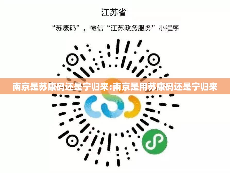 南京是苏康码还是宁归来:南京是用苏康码还是宁归来