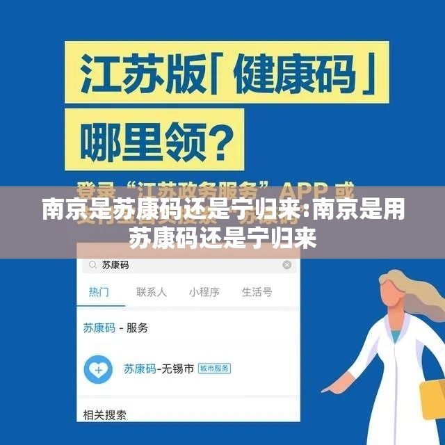 南京是苏康码还是宁归来:南京是用苏康码还是宁归来