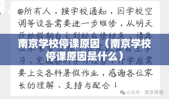 南京学校停课原因（南京学校停课原因是什么）